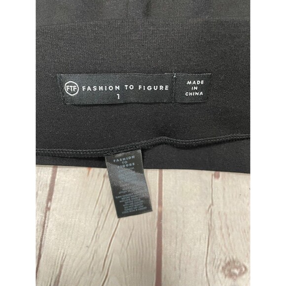 NWT FTF Fashion To Figure Women Pull On Ponte Pants Size 1 Black B327 -27 - Picture 11 of 16